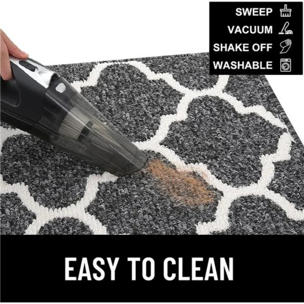 Indoor Door Mat, 48x32, Non-Slip Absorbent Resist Dirt Entrance Mat, Washable